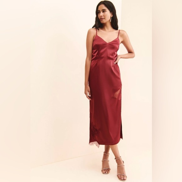 Free People Dresses & Skirts - NWT! Free People Wine Allina Liu Calla Slip Dress - Size 6 🚦